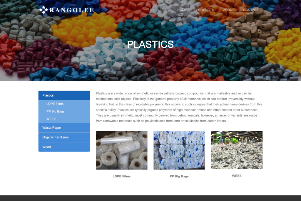 Recovered plastics product section